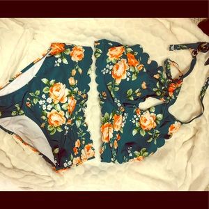 Cupshe Halter & High Waist Bikini set